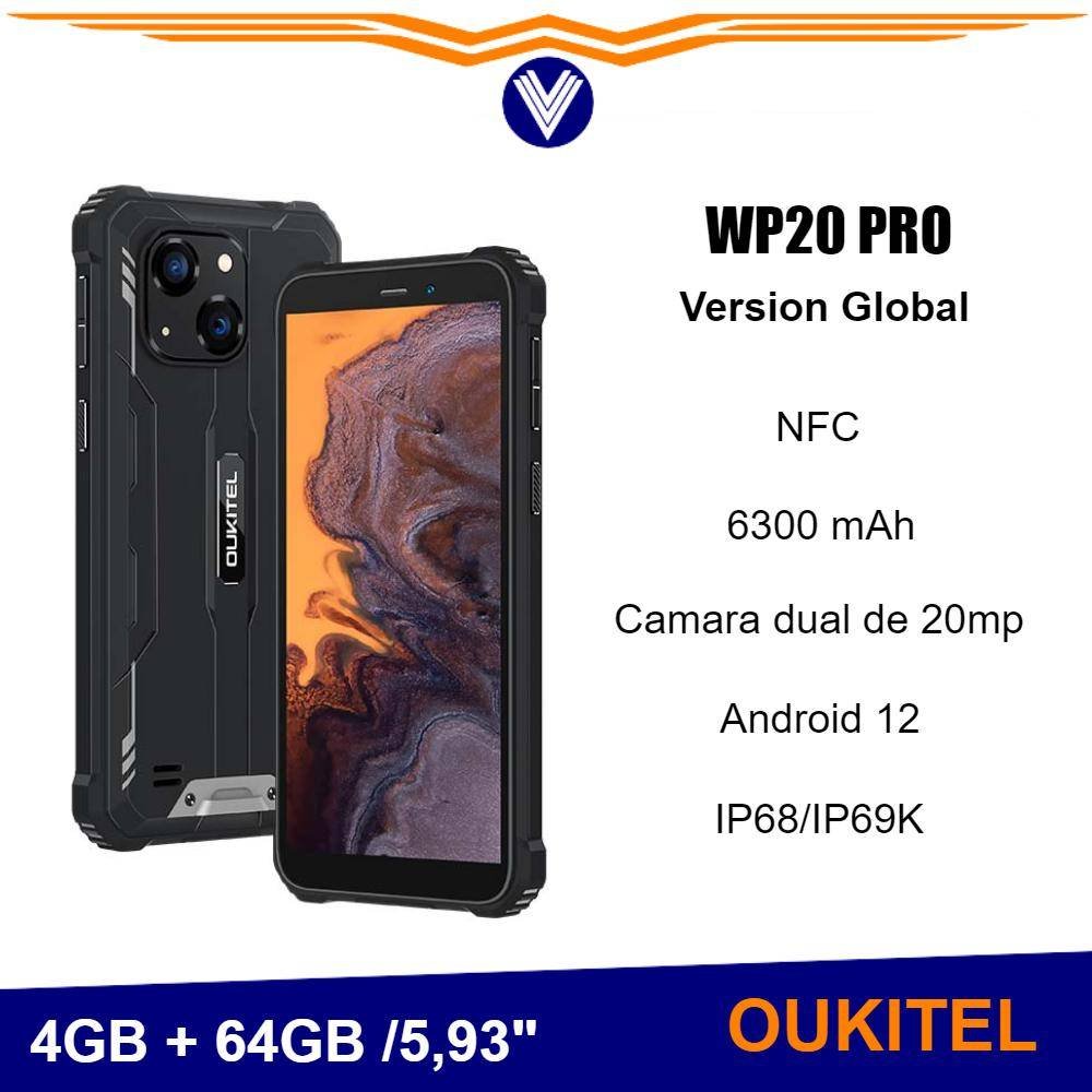 Oukitel Teléfono WP20 Pro, Móvil Resistente, 5.93 Pulgadas, 4 GB, 64 GB, 6300 mAh