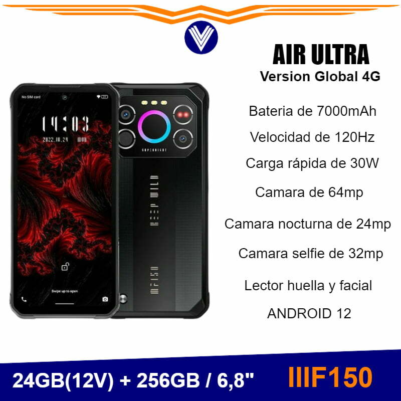 Telefono IIIf150 air1 ultra + , pantalla FHD de 6,8 pulgadas, 120Hz, Helio G99, 12GB, 256GB