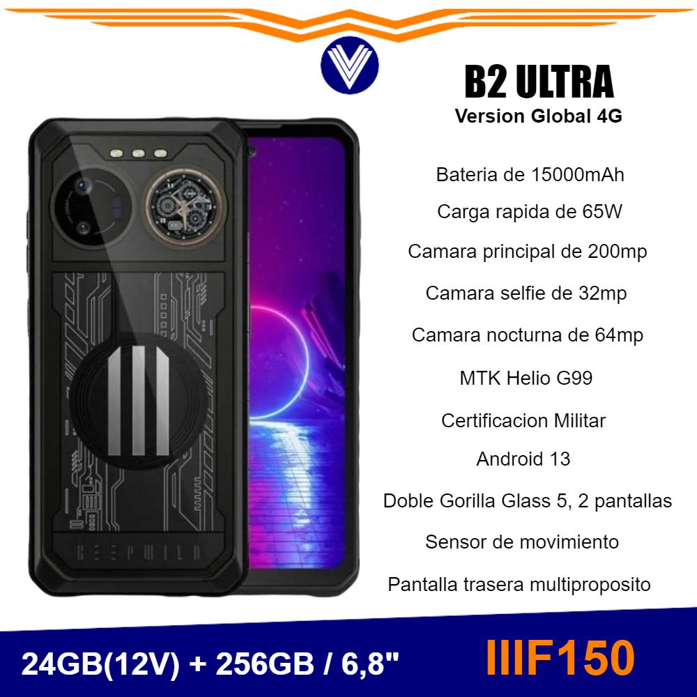 Telefono B2 Ultra IIIF150, 15000mAh, 120Hz, 6,78″, 12GB, 256GB, 200MP, microdetección de movimiento