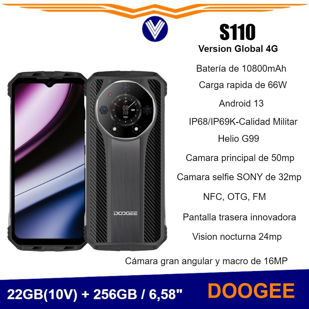 Telefono DOOGEE S110,FHD de 6,58 pulgadas, Helio G99, carga rápida de 66W, batería de 10800mAh