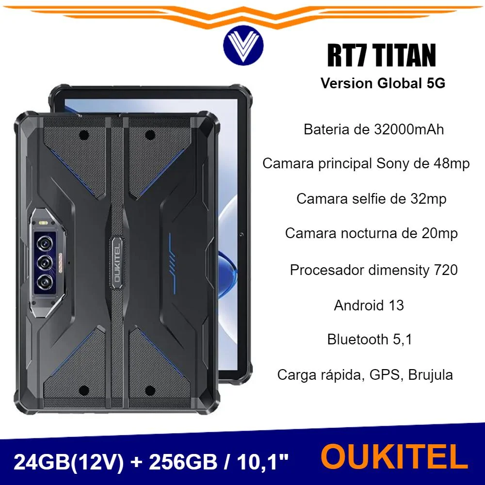 Oukitel RT7 10-inch 32000mAh Battery IP68 IP69K Android 13 Rugged